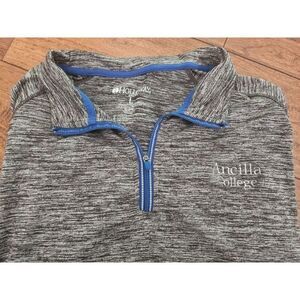 Holloway Ancilla College 1/4 zip Training Top Heather Gray Blue‎ Size Large L
